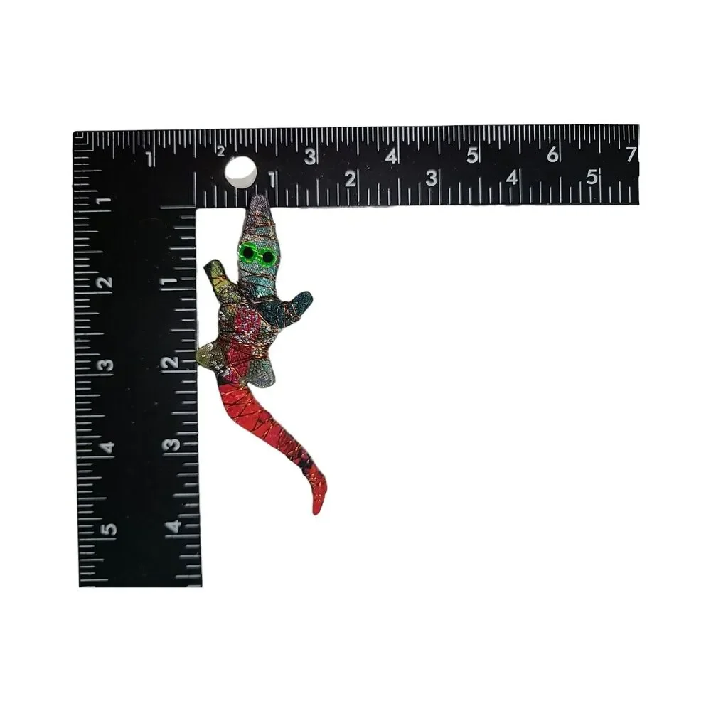 Handmade‎ Wire Wrapped Lizard Brooch Pin